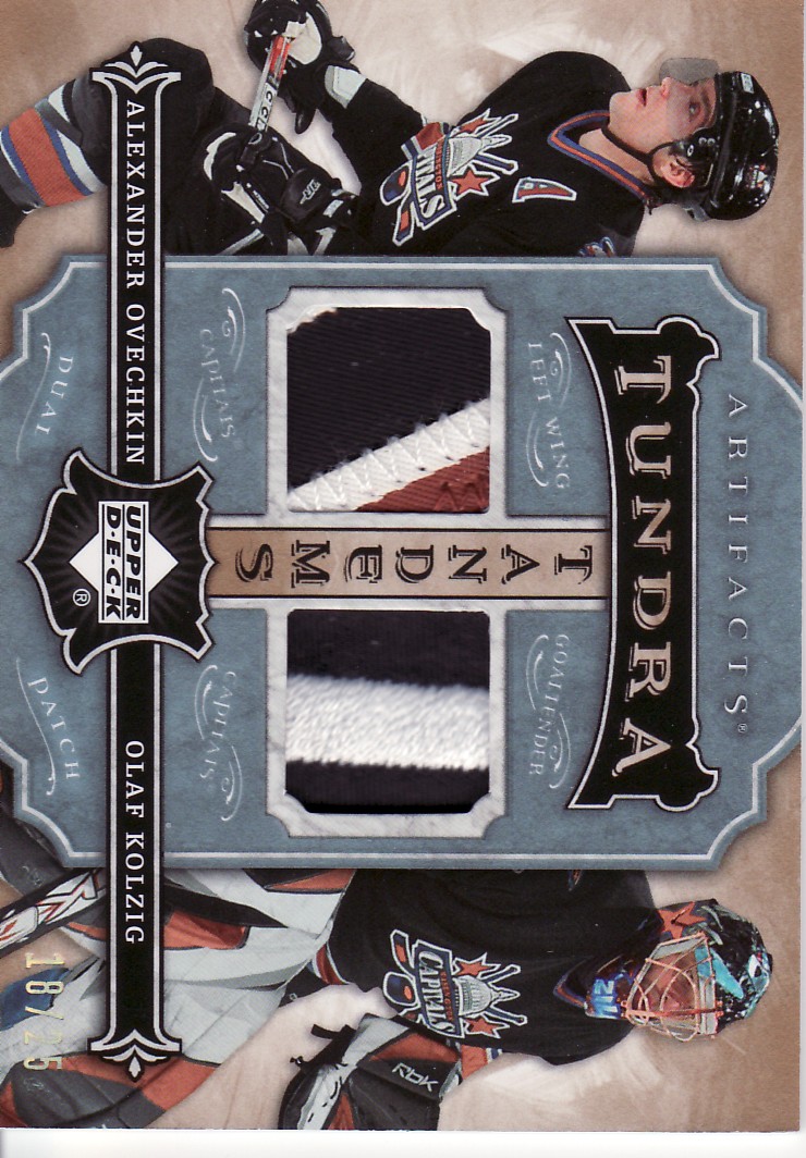 2007-08 Artifacts Tundra Tandems Patches Icy Blue #TTOK Alexander Ovechkin/Olaf Kolzig