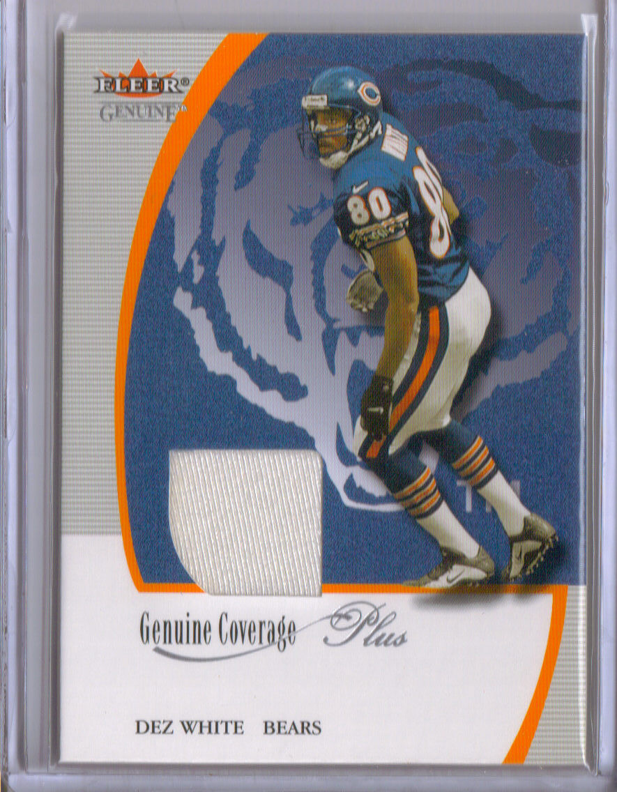 2001 Fleer Genuine Coverage Plus Jerseys #26 Dez White front image