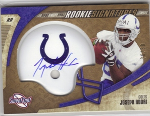 2006 Sweet Spot Gold Rookie Autographs #209 Joseph Addai/50