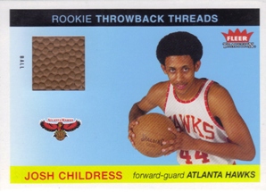 2004-05 Fleer Tradition Rookie Throwback Threads Ball #5 Josh Childress