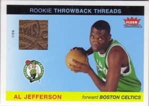 2004-05 Fleer Tradition Rookie Throwback Threads Ball #12 Al Jefferson