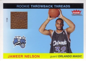 2004-05 Fleer Tradition Rookie Throwback Threads Ball #17 Jameer Nelson