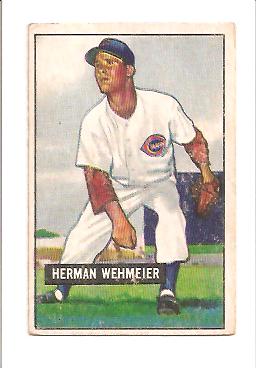 1951 Bowman #144 Herman Wehmeier