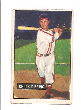 1951 Bowman #158 Chuck Diering