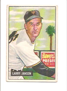 1951 Bowman #162 Larry Jansen