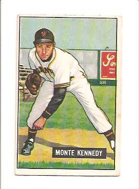1951 Bowman #163 Monte Kennedy