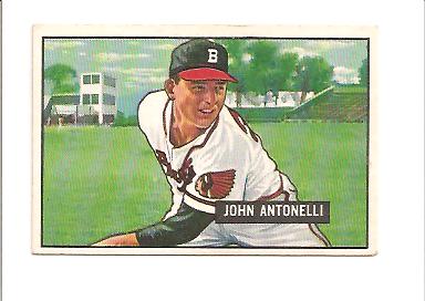 1951 Bowman #243 Johnny Antonelli
