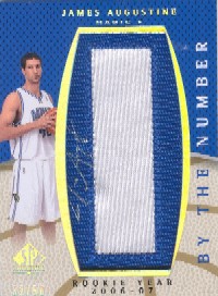 2007-08  SP Authentic By The Numbers James Augustine # / 50 