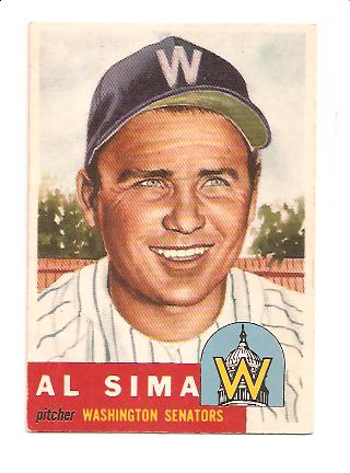 1953 Topps #241 Al Sima DP