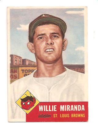 1953 Topps #278 Willie Miranda RC