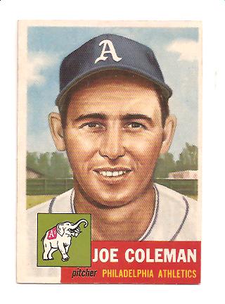 1953 Topps #279 Joe Coleman DP