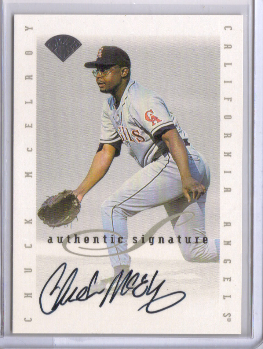 1996 Leaf Signature Extended Autographs #123 Chuck McElroy front image
