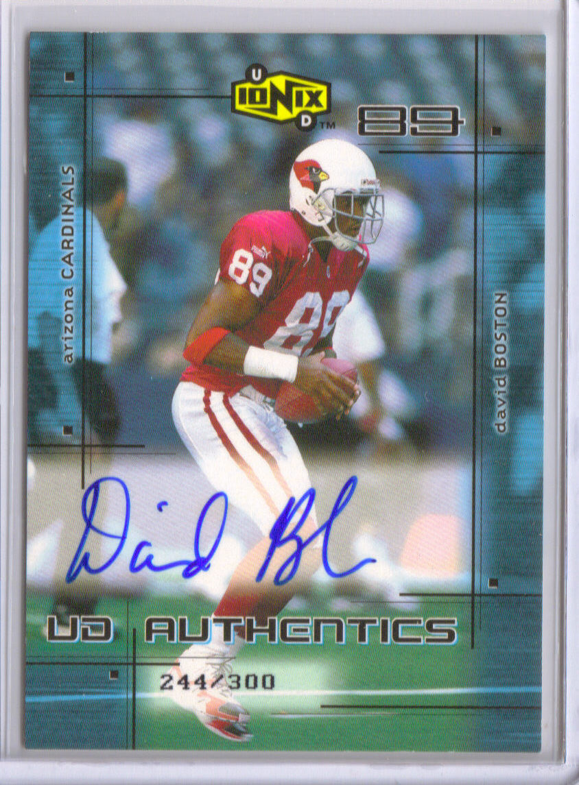 2000 UD Ionix UD Authentics #DA David Boston B front image