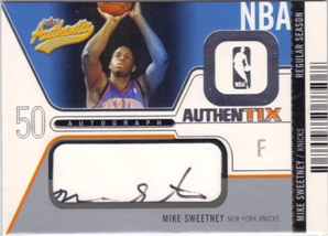 2003-04 Fleer Authentix Autographs #AAMS Mike Sweetney/325