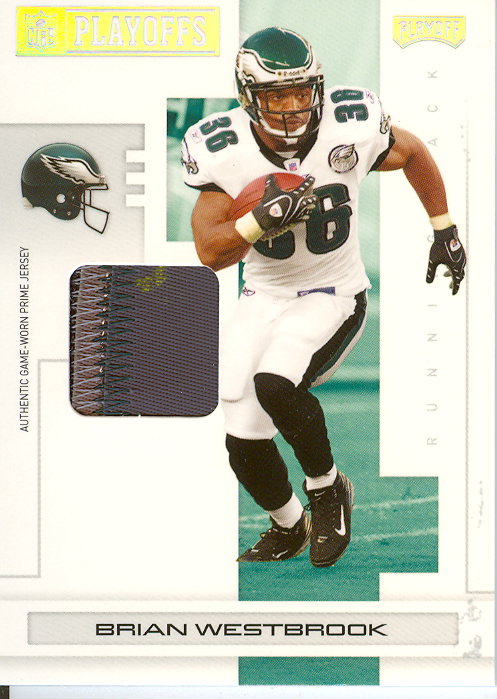 2007 Playoff NFL Playoffs Materials Silver Prime #73 Brian Westbrook
