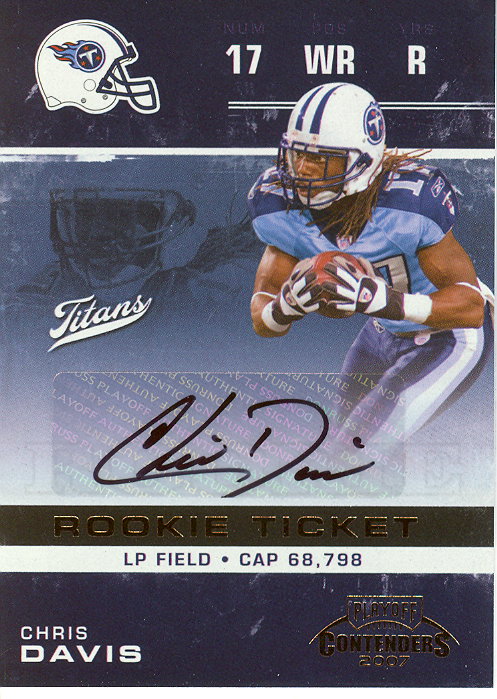 2007 Playoff Contenders #126 Chris Davis AU RC