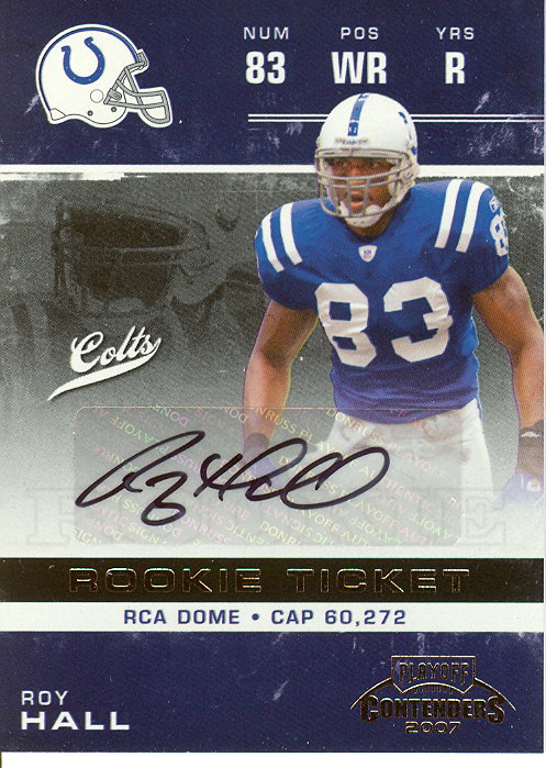 2007 Playoff Contenders #214 Roy Hall AU RC