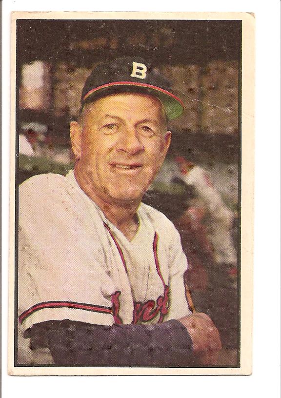 1953 Bowman Color #69 Charlie Grimm MG