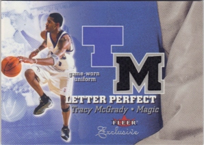 2001-02 Fleer Exclusive Letter Perfect JV #17 Tracy McGrady