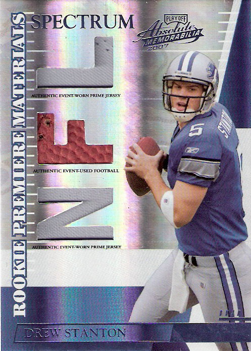 2007 Absolute Memorabilia Rookie Premiere Materials Spectrum Prime #266 Drew Stanton