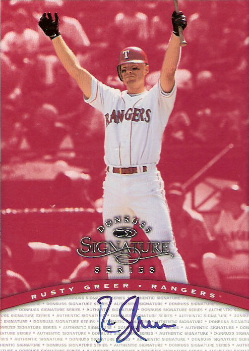 1997 Donruss Signature Autographs #43 Rusty Greer/3900