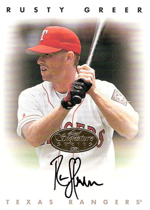 1996 Leaf Signature Autographs Gold #85 Rusty Greer