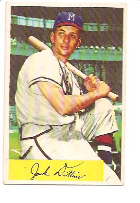 1954 Bowman #48 Jack Dittmer