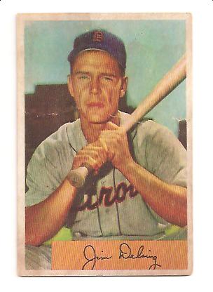 1954 Bowman #55 Jim Delsing Good Actual scan
