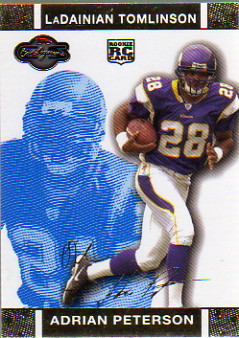 2007 Topps Co-Signers Changing Faces Gold Blue #70B Adrian Peterson/LaDainian Tomlinson