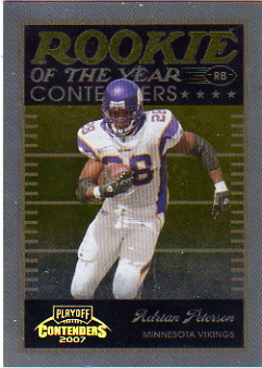 2007 Playoff Contenders ROY Contenders Gold Holofoil #2 Adrian Peterson