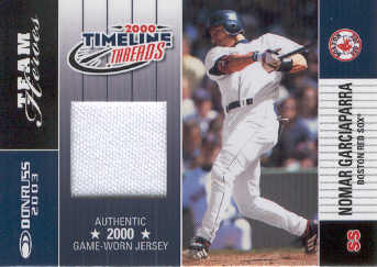 2003 Donruss Team Heroes Timeline Threads #42 Nomar Garciaparra/100