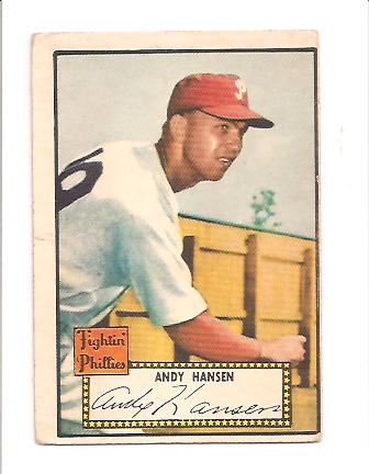 1952 Topps #74 Andy Hansen RC