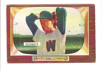 1955 Bowman #105 Johnny Schmitz