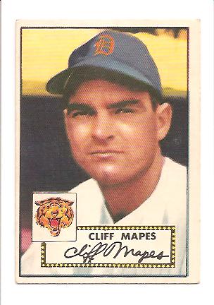 1952 Topps #103 Cliff Mapes