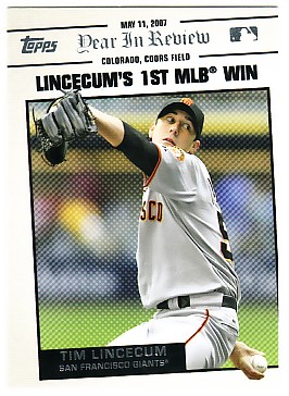 2008 Topps Year in Review #YR41 Tim Lincecum
