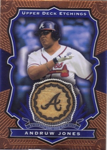 2004 Upper Deck Etchings Game Bat Blue #AJ Andruw Jones