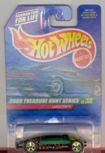 2000 Hot Wheels Mattel, Treasure Hunt Series, green #15 Lakester,   #053, 