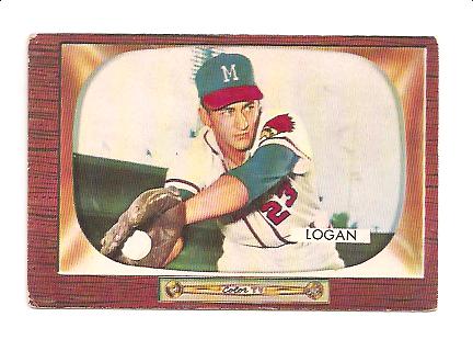 1955 Bowman #180 Johnny Logan