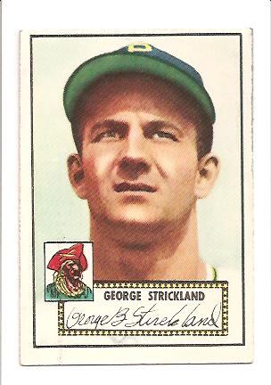 1952 Topps #197 George Strickland Actual scan EX