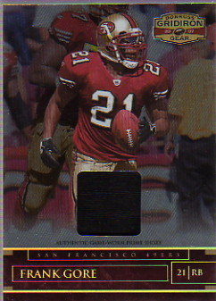 2007 Donruss Gridiron Gear Jerseys Prime #45 Frank Gore