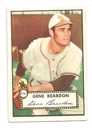 1952 Topps #229 Gene Bearden UER/(Misspelled Beardon)