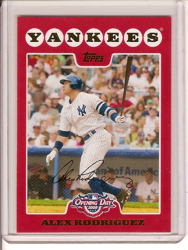 2008 Topps Opening Day Baseball Hobby Box - a factory sealed 36 pack box featuring gum every pack, lots of Star Cards, RCs, Tatto cards, etc.!