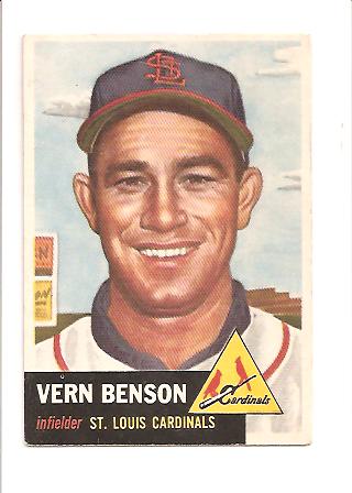 1953 Topps #205 Vern Benson RC