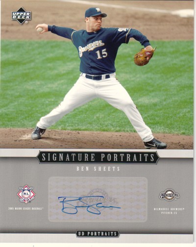 2005 UD Portraits Signature Portraits Auto 8 x 10 #BS Ben Sheets