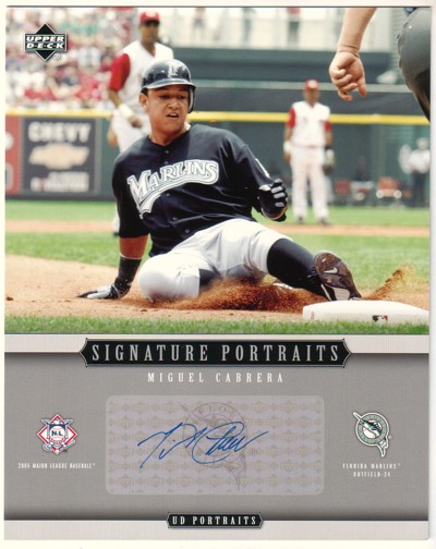 2005 UD Portraits Signature Portraits Auto 8 x 10 #CA Miguel Cabrera