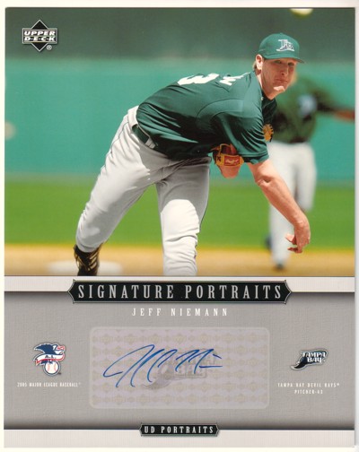 2005 UD Portraits Signature Portraits Auto 8 x 10 #JN Jeff Niemann