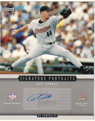 2005 UD Portraits Signature Portraits Auto 8 x 10 #RO Roy Oswalt
