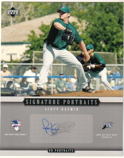 2005 UD Portraits Signature Portraits Auto 8 x 10 #SK Scott Kazmir