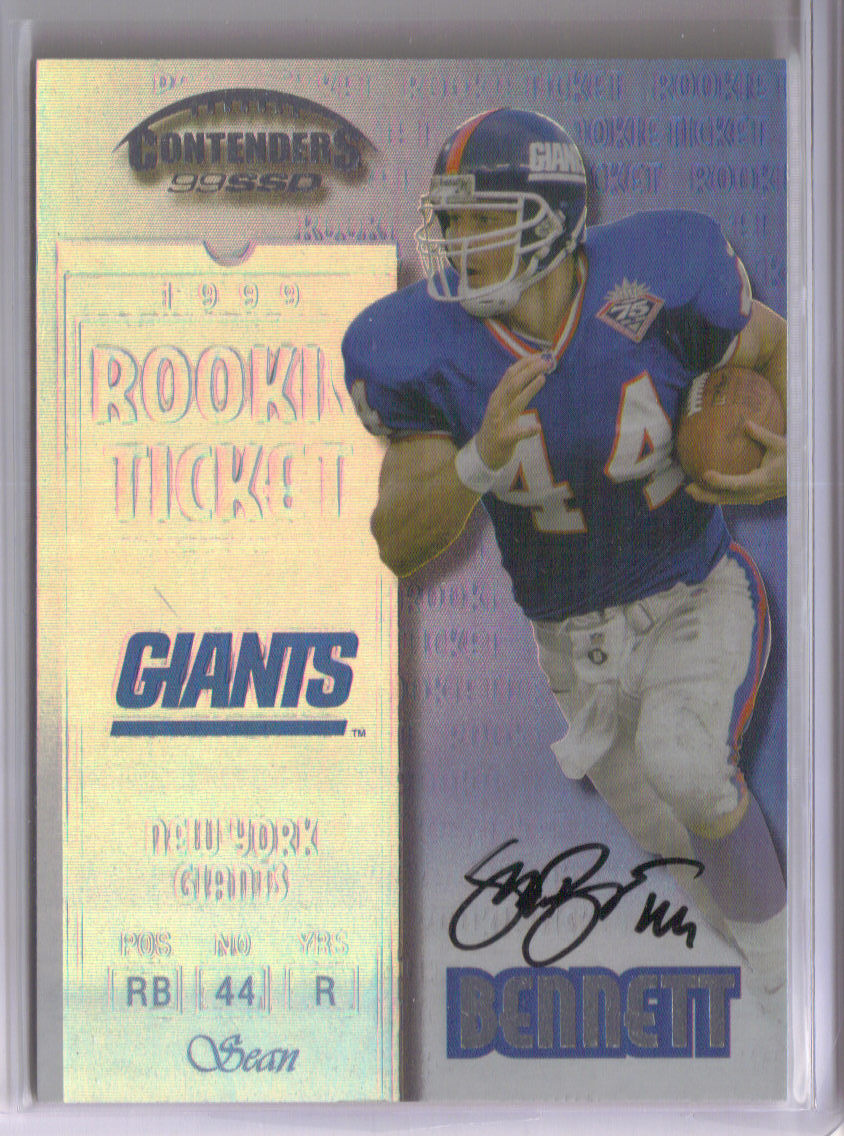 1999 Playoff Contenders SSD #147 Sean Bennett AU/1325* RC front image