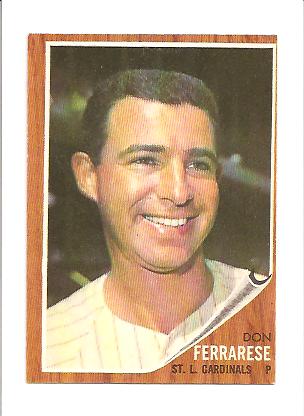 1962 Topps #547 Don Ferrarese EX+ Actual scan